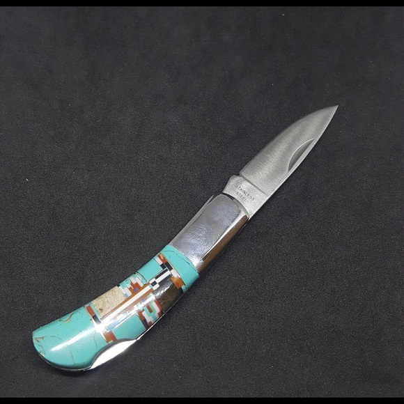 Southwestern Native Zuni Stone Inlay Pocket Tool - Picture 5 of 6